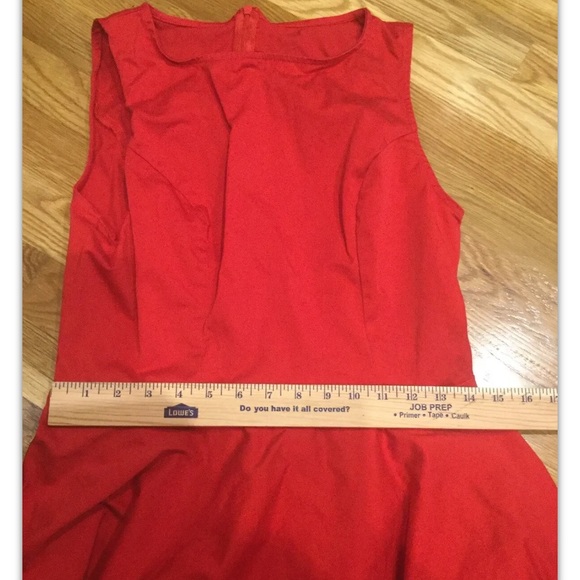 Anni Coco Women's Classic 1950s Vintage Hepburn midi sleeveless Dresses Red, L - Picture 8 of 11